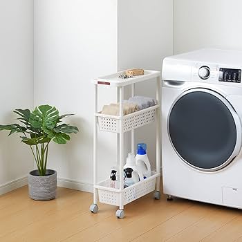 Amazon.co.jp: サンカ キッチンワゴン スリムワゴン (幅21cm) 3